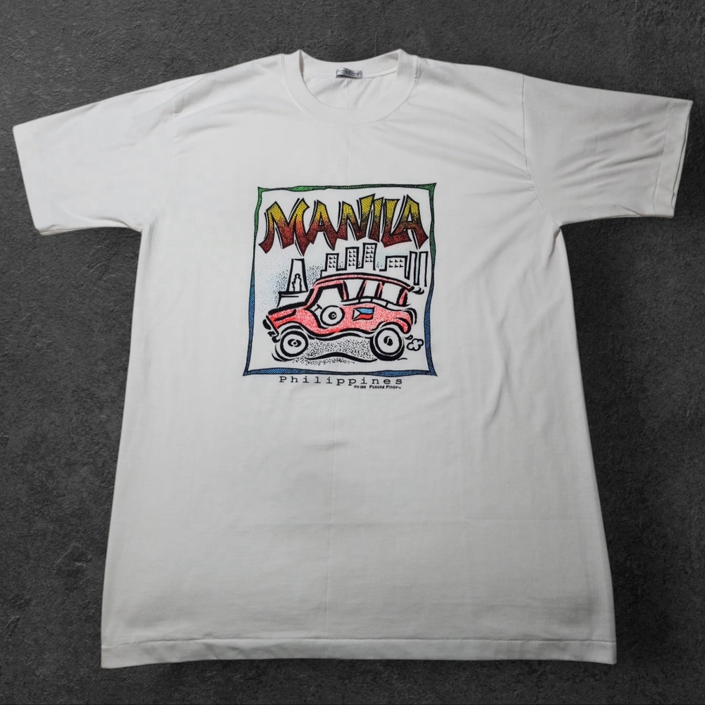 Manila Pusong Pinoy Philippines Vintage Short Sleeve T-shirt